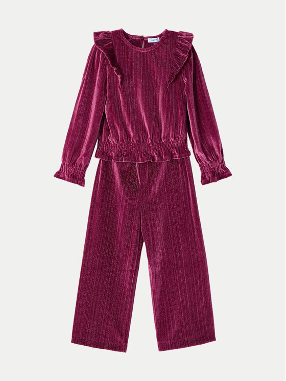 Set bluză și pantalon Mayoral Copii, Mărimea: 2Y, Vișiniu, 4550