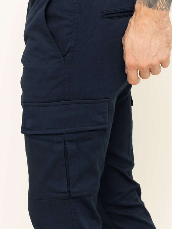Tommy Hilfiger Tommy Hilfiger Pantalon en tissu Bleecker Cargo MW0MW12593 Bleu marine Slim Fit