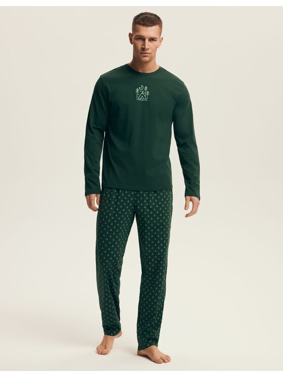 Henderson Henderson Piżama 43478 Zielony Regular Fit