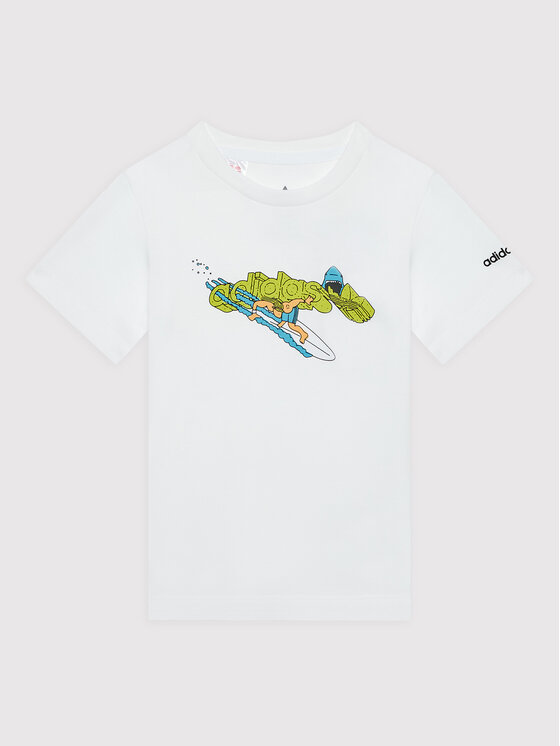 T-shirt Graphic Stoked Beach HE6908 Bianco Regular...