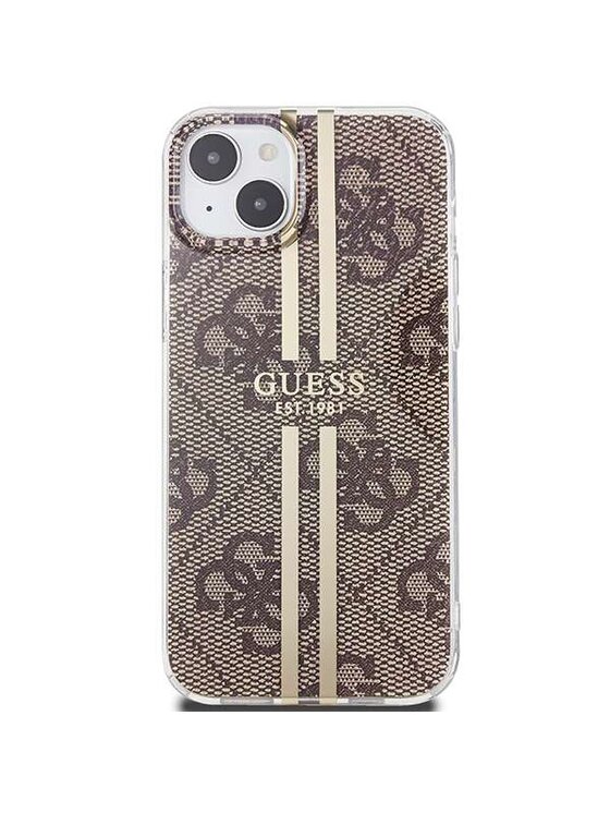 Guess Guess Etui na telefon Apple iPhone 15 Plus Brązowy