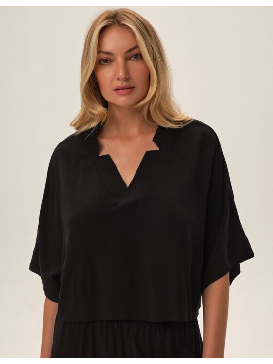 Esotiq Esotiq Piżama 42047 Czarny Loose Fit