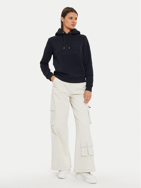 Gant Gant Pulóver Tonal Archive Shield 4203648 Sötétkék Regular Fit