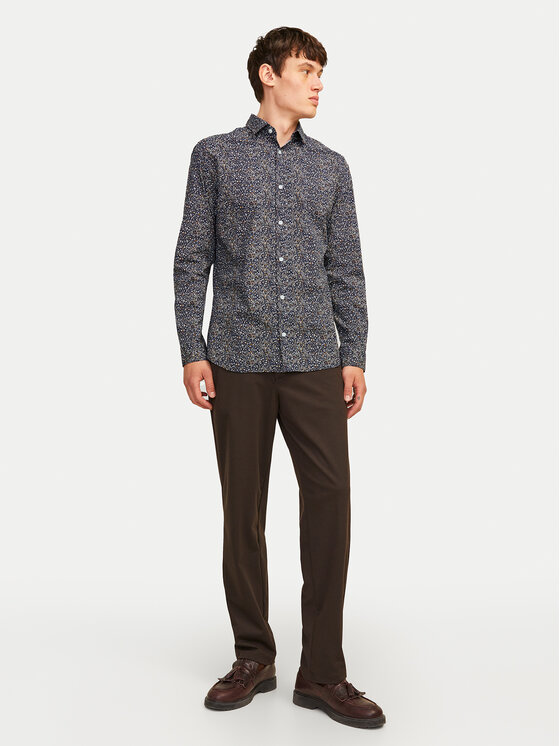 Jack&Jones Jack&Jones Srajca Blackpool 12260625 Mornarsko modra Slim Fit