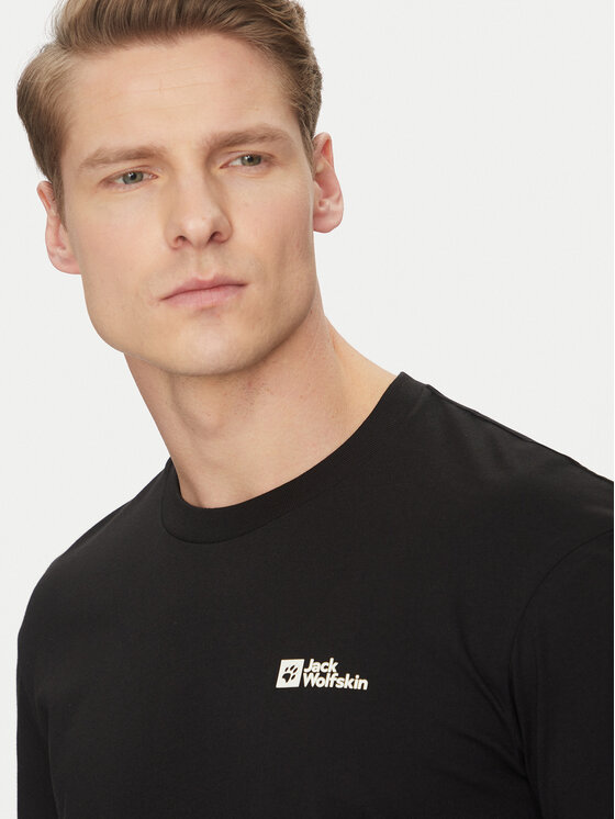 Jack Wolfskin Jack Wolfskin Longsleeve Essential Longsleeve 1808821 Μαύρο Regular Fit