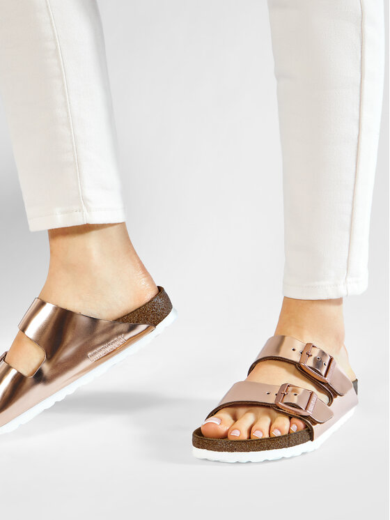 Birkenstock Birkenstock Şlapi Arizona Metallic 0952093 Roz
