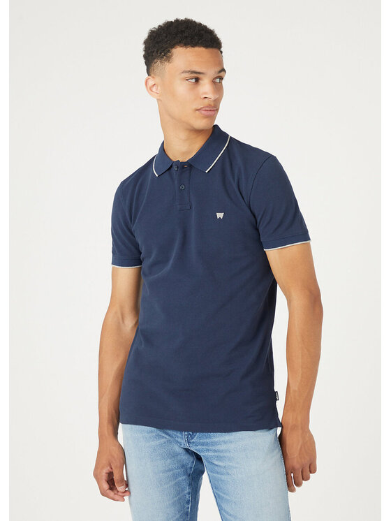 Wrangler Wrangler T-shirt POLO SHIRT Blu Regular Fit