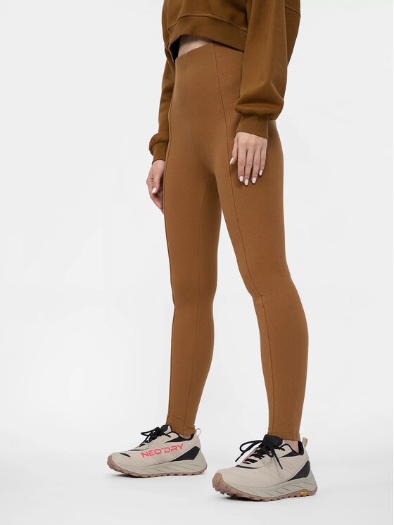 4F 4F Leggings 4FAW22TTROF260-81S Marrone Regular Fit