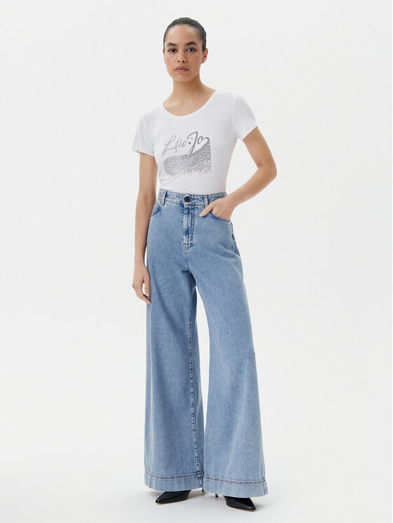 Liu Jo Beachwear Liu Jo Beachwear T-Shirt VA5157 JS360 Biały Regular Fit
