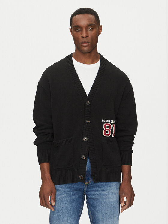 Guess Jeans Cardigan M5RR31 Z3HM1 Negru Regular Fit