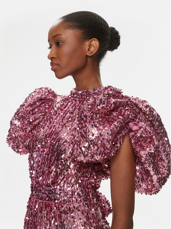 ROTATE ROTATE Коктейлна рокля 1118621099 Розов Regular Fit