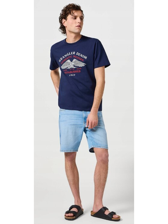 Wrangler Wrangler T-Shirt Americana Tee Niebieski Oversize