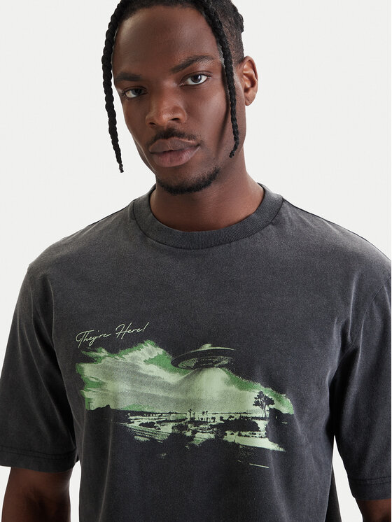 HUGO HUGO T-särk Nextralio 50560090 Must Regular Fit