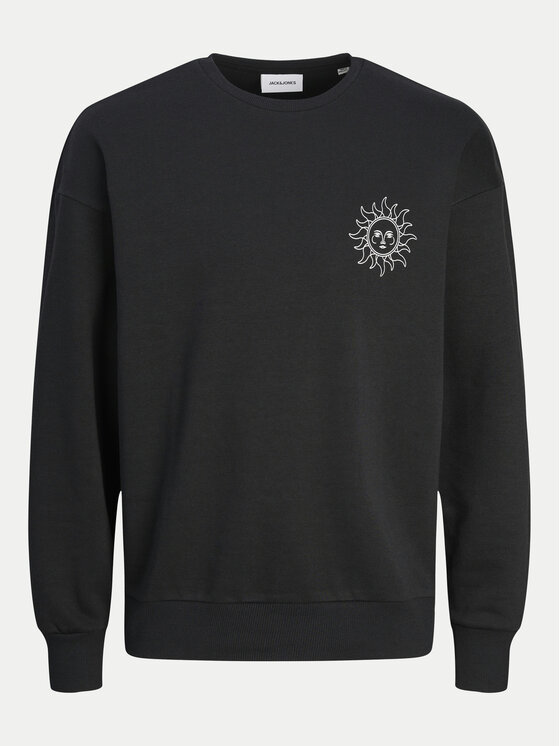 Jack&Jones Jack&Jones Majica dugih rukava Mystic 12257735 Crna Relaxed Fit