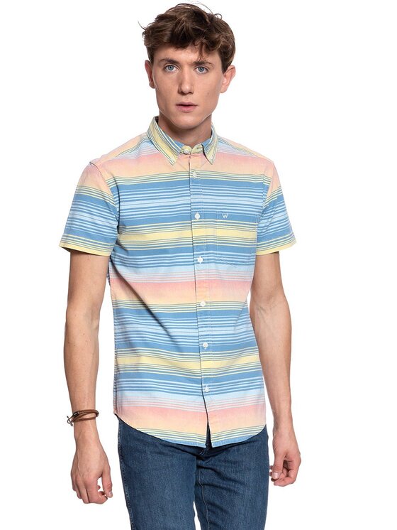 Wrangler Wrangler Camicia SS 1 PKT BUTTON DOWN Multicolore Regular Fit