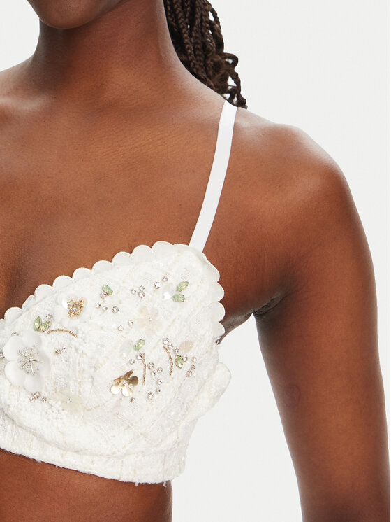 Elisabetta Franchi Elisabetta Franchi Reggiseno Bralette RG00252E2 360 Bianco Slim Fit
