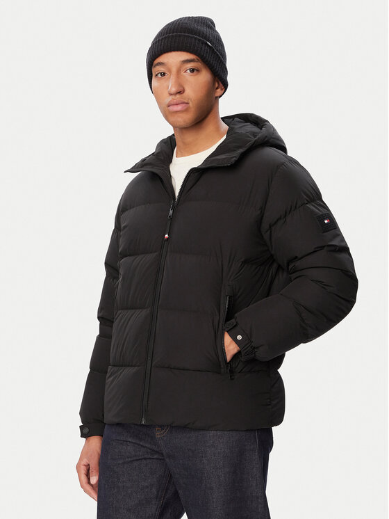 Tommy Hilfiger Зимно яке MW0MW45303 Черен Regular Fit
