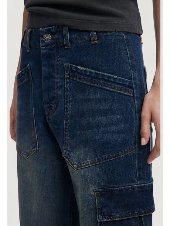 Desigual Desigual Τζιν DENIM_PARKER Μπλε Baggy Fit