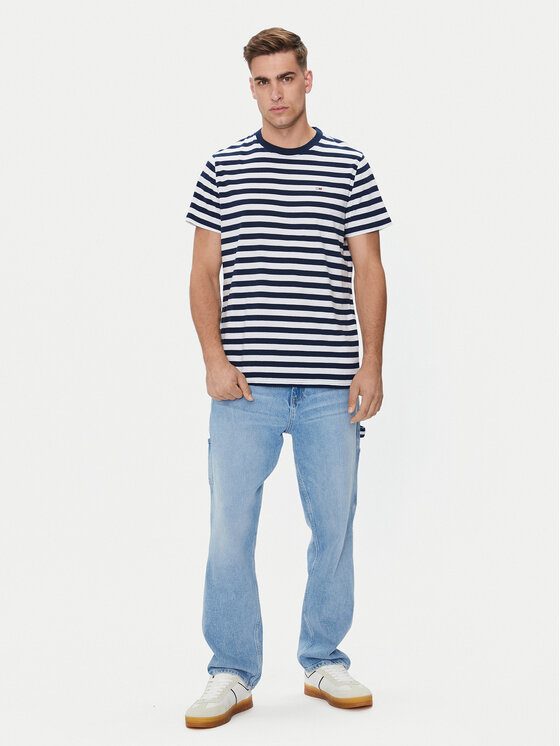 Tommy Jeans Tommy Jeans Majica Entry DM0DM20420 Mornarsko modra Slim Fit