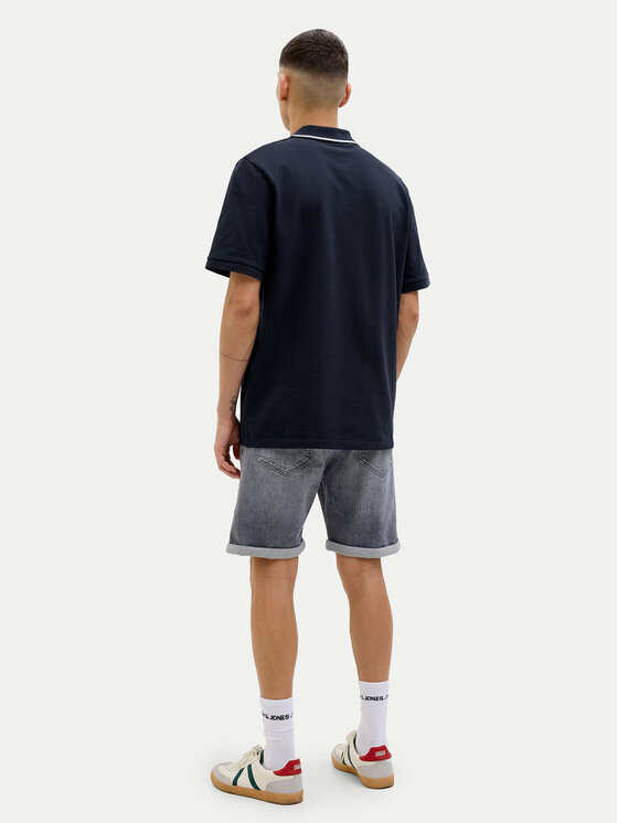 Jack&Jones Jack&Jones Тениска с яка и копчета Hudson 12269238 Тъмносин Regular Fit