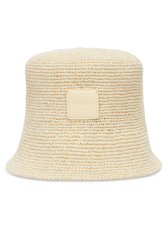 Pălărie Calvin Klein Crochet Bucket LV04K5064G Bej