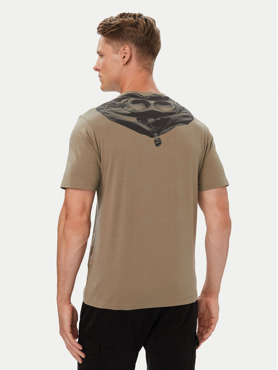 C.P. Company Tricou 21CMTS725A005100W Bej Regular Fit
