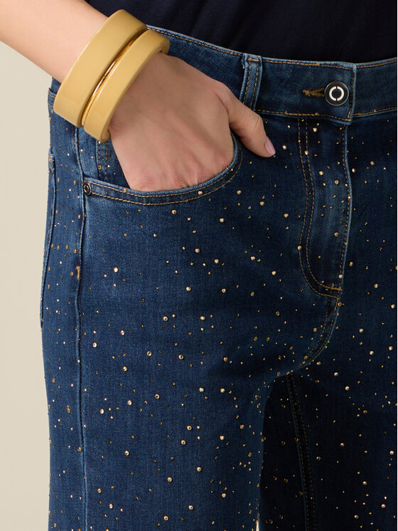 Oltre Oltre Jeansy P459R108891N034 Niebieski Regular Fit