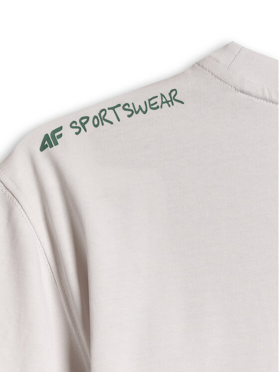 4F 4F T-Shirt NATURE’S TRAIL Biały Regular Fit
