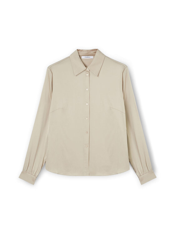 Motivi Motivi Camicia 5192Q000736N002 Écru Regular Fit
