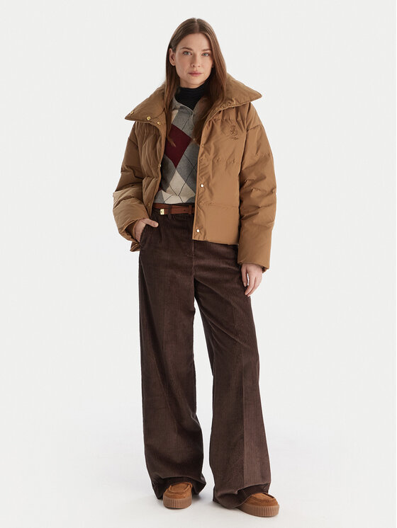 Tommy Hilfiger Tommy Hilfiger Vatovaná bunda WW0WW47294 Hnědá Relaxed Fit
