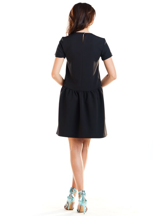 Awama Awama Sukienka letnia A277 Czarny Basic Fit