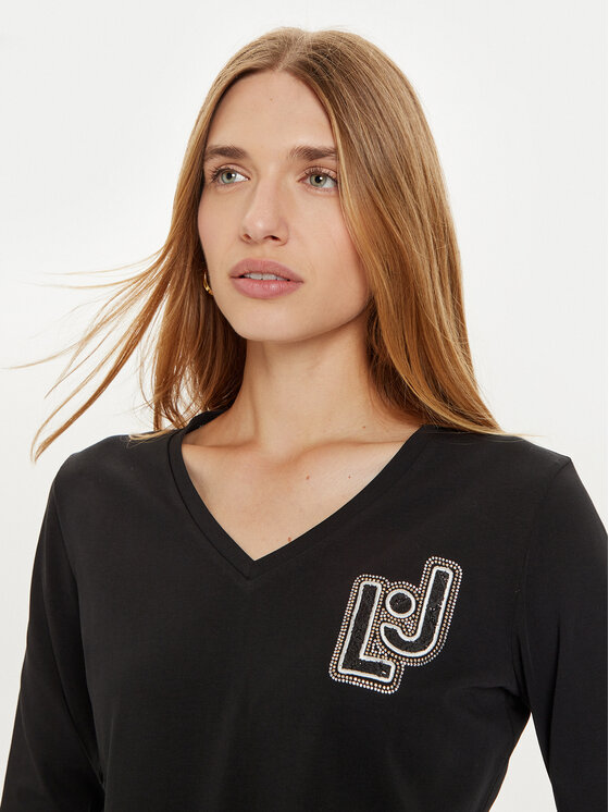Liu Jo Sport Liu Jo Sport Μπλουζάκι TF4211 JS088 Μαύρο Regular Fit