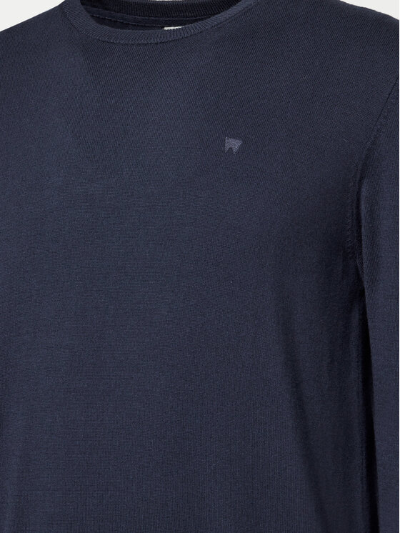 Wrangler Wrangler Sweter 112357427 Granatowy Regular Fit