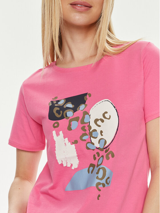 Fransa Fransa T-shirt 20613466 Ružičasta Regular Fit