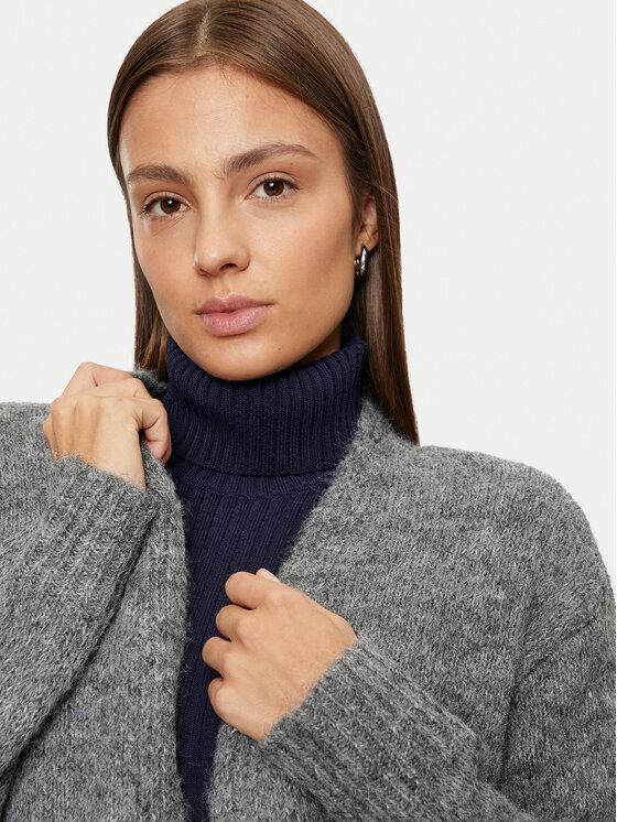 Noisy May Noisy May Cardigan Sutton 27030436 Gri Loose Fit