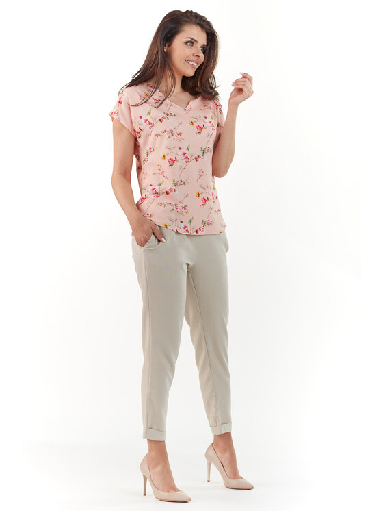 Infinite You Infinite You Bluzka M173 Różowy Basic Fit