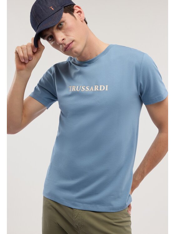 Trussardi Trussardi T-Shirt G0498000106N024 Turkusowy Regular Fit