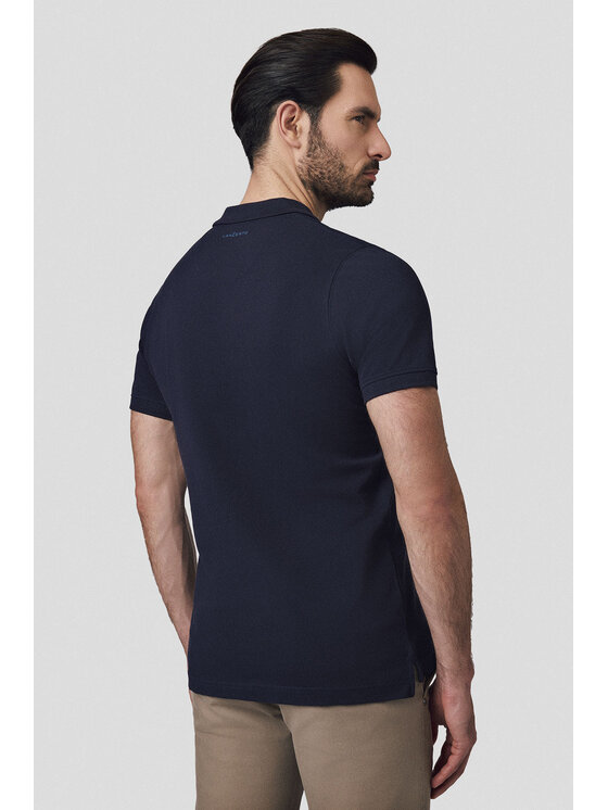 Lancerto Lancerto Polo Cassian PO073125000004 Granatowy Regular Fit