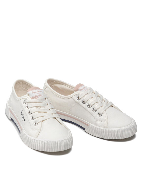 Pepe Jeans Pepe Jeans Гуменки Brady Girl Basic PGS30543 Бял