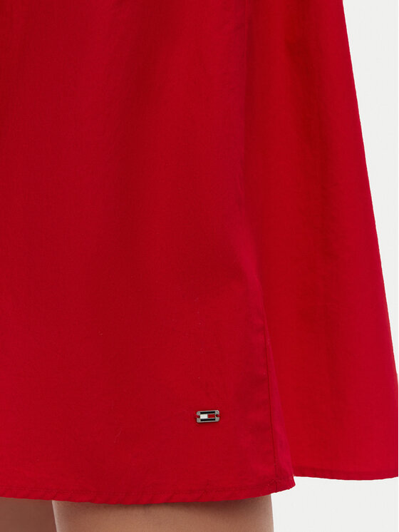 Tommy Hilfiger Tommy Hilfiger Sommerkleid WW0WW44667 Rot Relaxed Fit