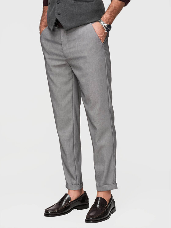 Ombre Ombre Chinosy P1525 Szary Chino Fit