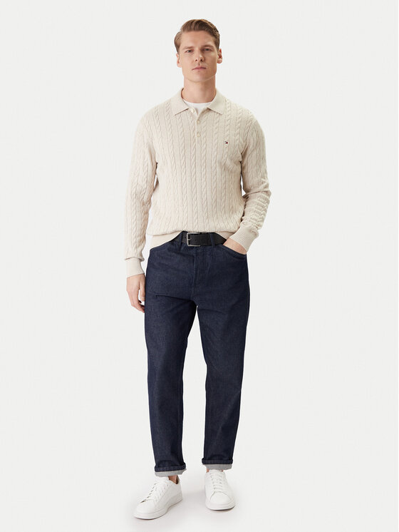 Tommy Hilfiger Tommy Hilfiger Pulover Classic MW0MW41955 Bež Regular Fit