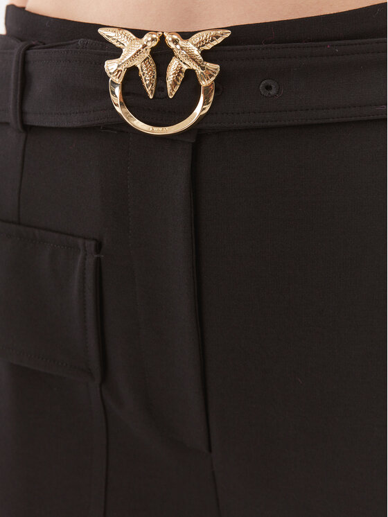 Pinko Pantaloni di tessuto 101859 A184 Nero Straight Fit