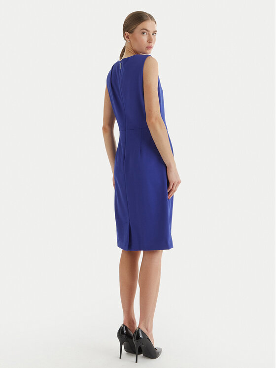 Calvin Klein Calvin Klein Cocktail obleka LV044F018G Modra Slim Fit