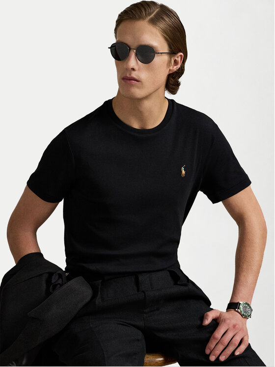Polo Ralph Lauren Polo Ralph Lauren T-shirt 710740727 Crna Slim Fit