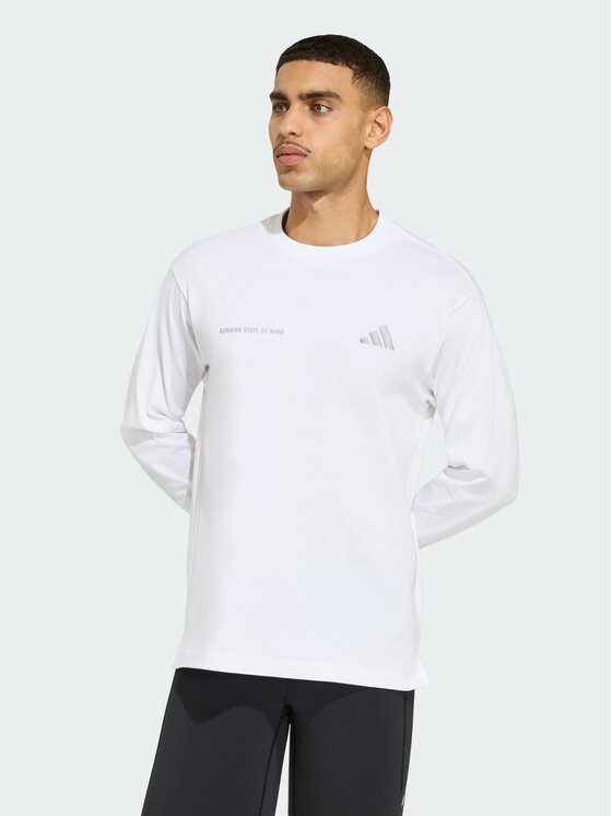 adidas adidas Koszulka techniczna adi365 Running Community Culture Biały Loose Fit