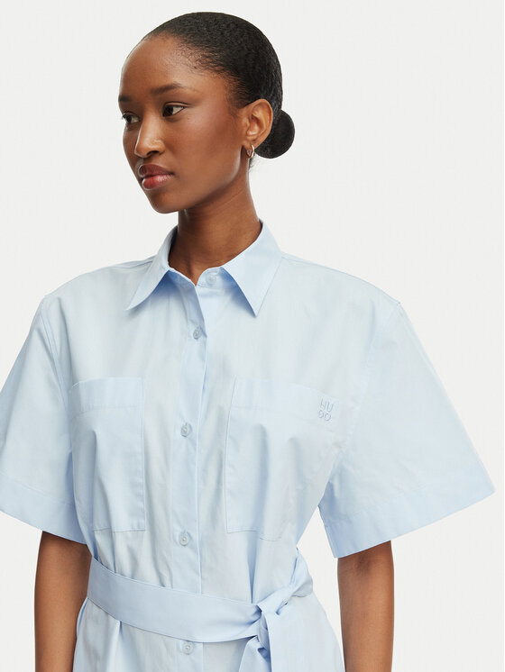 HUGO HUGO Haljina košulja Kinime 50559480 Svijetlo plava Regular Fit