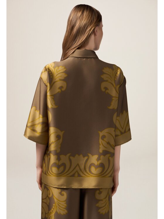 Oltre Oltre Camicia 5220J000798N0S5 Marrone Over Fit