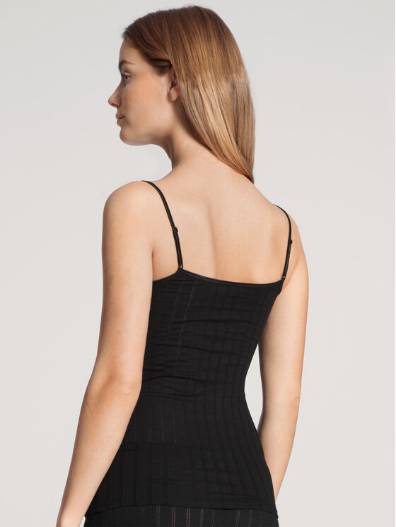 Calida Calida Koszulka piżamowa 10092 Czarny Slim Fit