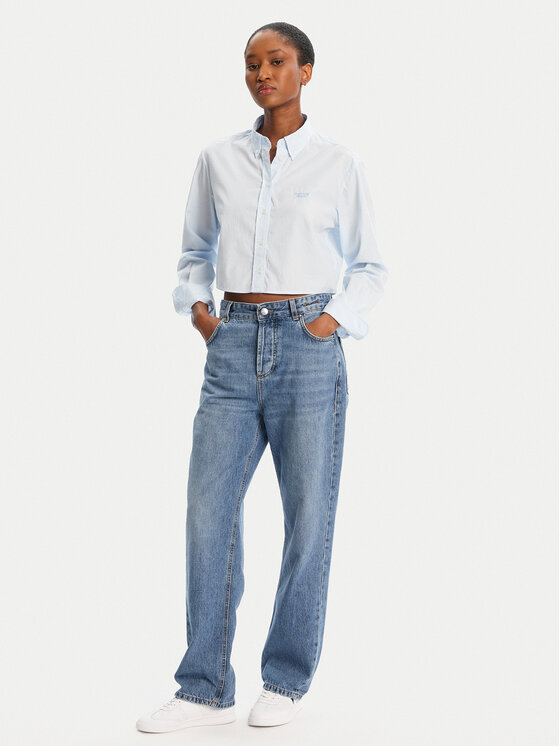Tommy Jeans Tommy Jeans Srajca DW0DW21400 Svetlo modra Relaxed Fit